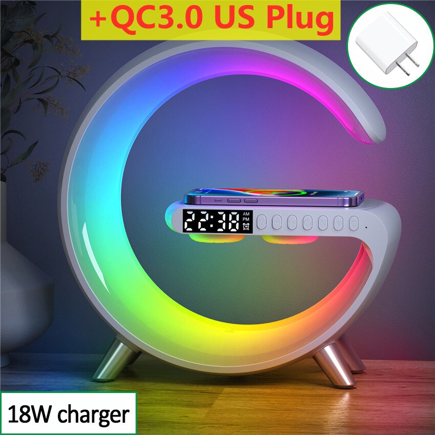 clique modern rainbow led wireless phone charger